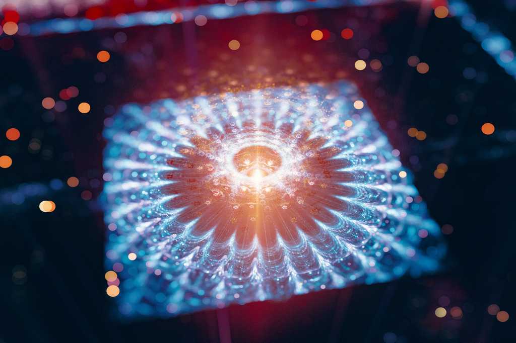 Quantum computing  >  A quantum processor radiates power.